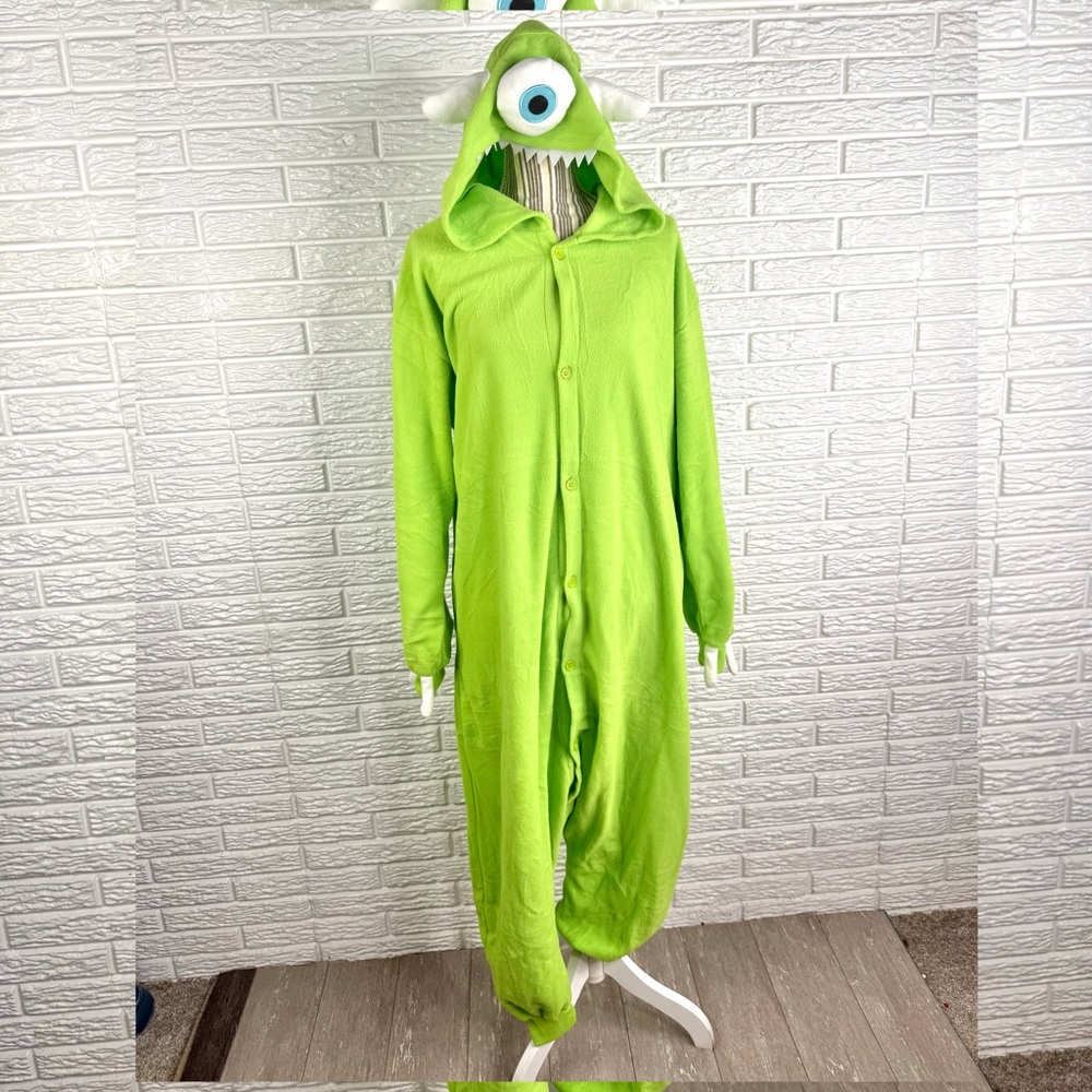 Monsters Inc Mike Wazowski Kigurumi Pajama Union Suit Size Medium